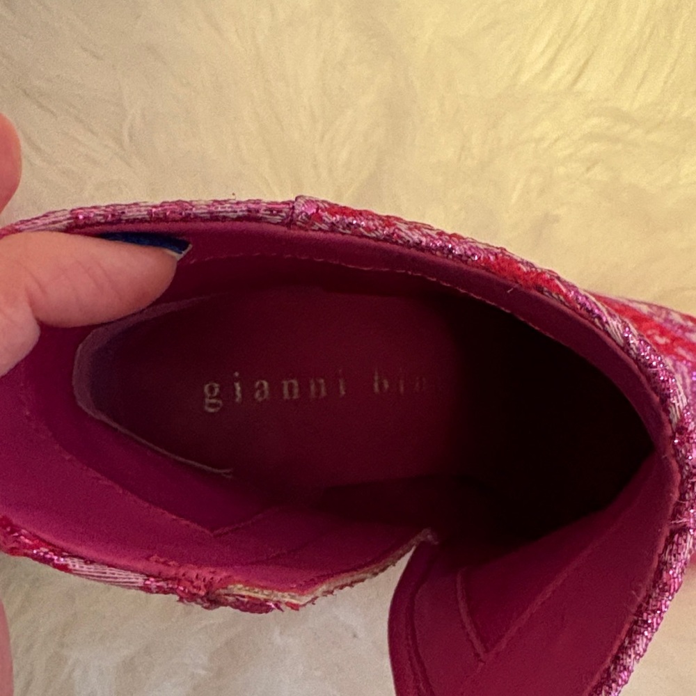 Gianni Bini Pink Floral Ankle Boots Size 10 - Picture 9 of 10